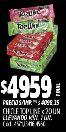 Supermercados Yaguar Top line chicle oferta