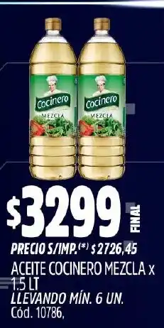 Supermercados Yaguar Cocinero mezcla aceite oferta