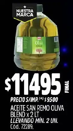 Supermercados Yaguar Oliva blend aceite san remo oferta