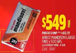 Supermercados Yaguar Arroz mandisovi largo fino oferta