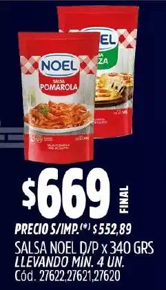 Supermercados Yaguar Noel salsa d/p oferta