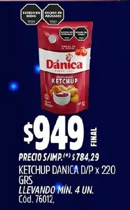 Supermercados Yaguar Dánica ketchup d/p oferta