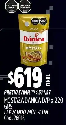 Supermercados Yaguar Dánica mostaza oferta