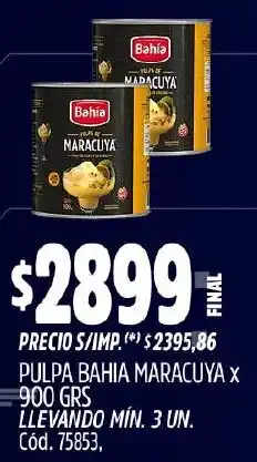 Supermercados Yaguar Bahia maracuya pulpa oferta