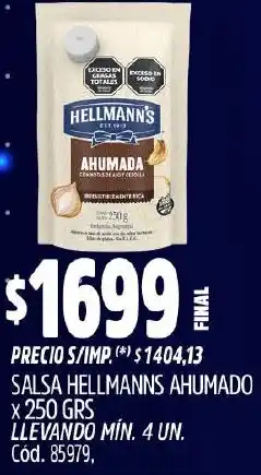 Supermercados Yaguar Hellmann's salsa ahumado oferta