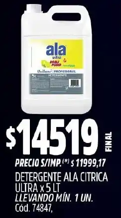Supermercados Yaguar Ala detergente citrica ultra oferta