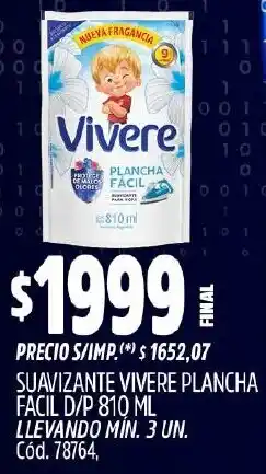 Supermercados Yaguar Vivere suavizante plancha facil d/p oferta