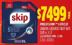 Supermercados Yaguar Skip jabon liquido b/e d/p oferta
