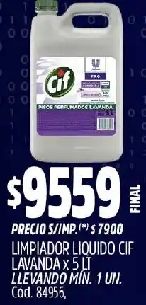 Supermercados Yaguar Cif limpiador liquido lavanda oferta