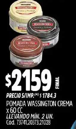 Supermercados Yaguar Pomada wassington crema oferta