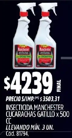 Supermercados Yaguar Insecticida manchester cucarachas gatillo oferta