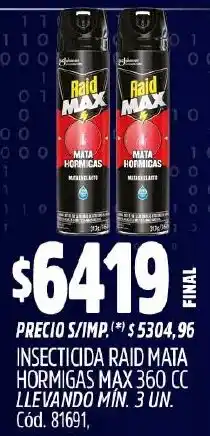 Supermercados Yaguar Raid insecticida mata hormigas max oferta