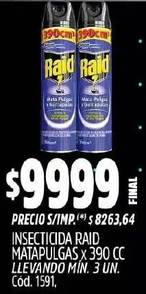 Supermercados Yaguar Raid insecticida matapulgas oferta