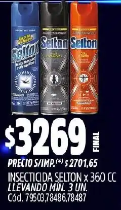 Supermercados Yaguar Selton insecticida oferta