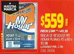 Supermercados Yaguar My hogar bolsa de residuos planas oferta
