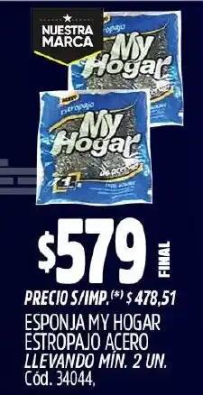 Supermercados Yaguar My hogar esponja estropajo acero oferta