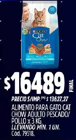Supermercados Yaguar Alimento para gato cat chow adulto pescado/ pollo oferta
