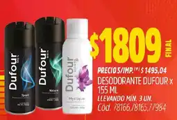 Supermercados Yaguar Dufour desodorante oferta