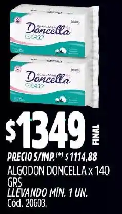 Supermercados Yaguar Doncella algodon oferta
