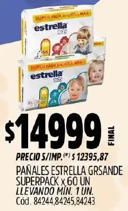 Supermercados Yaguar Estrella pañales grsande superpack oferta