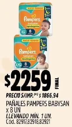 Supermercados Yaguar Pampers pañales babysan oferta