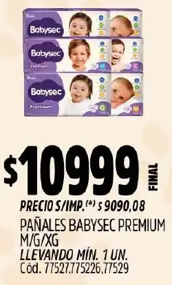 Supermercados Yaguar Babysec premium pañales oferta