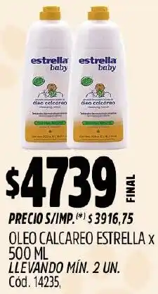 Supermercados Yaguar Estrella baby oleo calcareo oferta