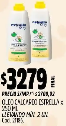 Supermercados Yaguar Estrella baby oleo calcareo oferta