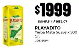 Diarco Playadito yerba mate suave oferta