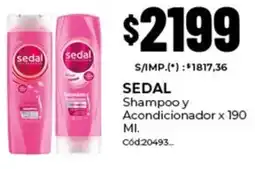 Diarco Sedal shampoo y acondicionador oferta