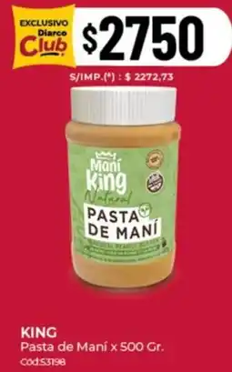 Diarco King pasta de maní oferta