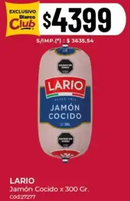 Diarco Lario jamón cocido oferta