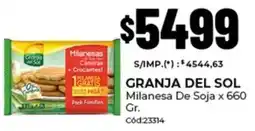 Diarco Granja del sol milanesa de soja oferta