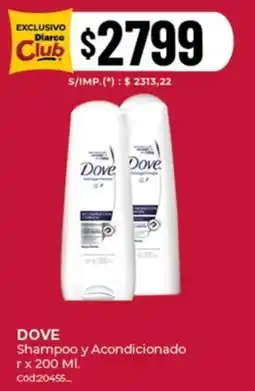 Diarco Dove shampoo y acondicionado oferta