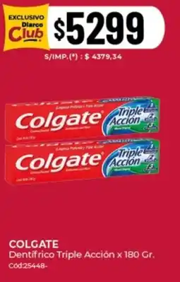 Diarco Colgate dentifrico triple acción oferta