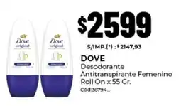 Diarco Dove desodorante antitranspirante femenino oferta