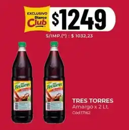 Diarco Tres Torres amargo oferta