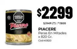 Diarco Piacere peras en mitades oferta