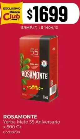 Diarco Rosamonte yerba mate oferta