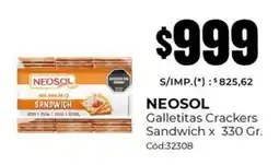 Diarco Neosol galletitas crackers sandwich oferta