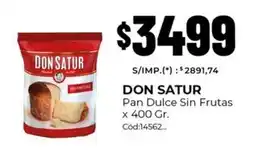Diarco Don Satur pan dulce sin frutas oferta