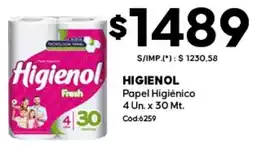 Diarco Higienol papel higiénico oferta