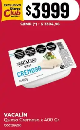 Diarco Vacalín queso cremoso oferta