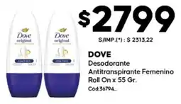 Diarco Dove desodorante antitranspirante femenino roll on oferta