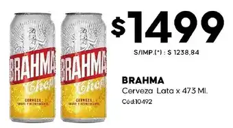 Diarco Brahma cerveza lata oferta