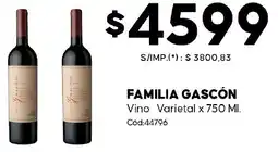 Diarco Familia gascón vino varietal oferta