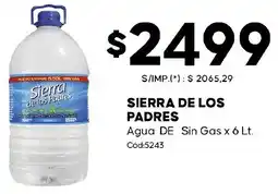 Diarco Sierra de los padres agua de sin gas oferta