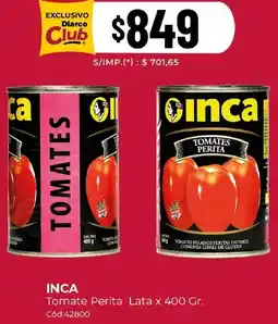 Diarco Inca tomate perita lata oferta