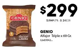 Diarco Genio alfajor triple oferta