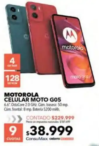 Nexon Motorola celular moto G05 oferta